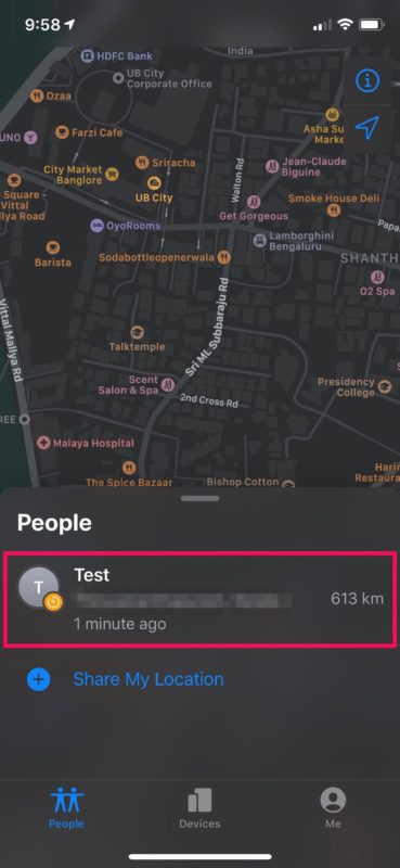 اشتراک گذاری لوکیشن توسط Find My در آیفون و آیپد