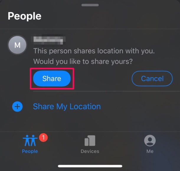 اشتراک گذاری لوکیشن توسط Find My در آیفون و آیپد