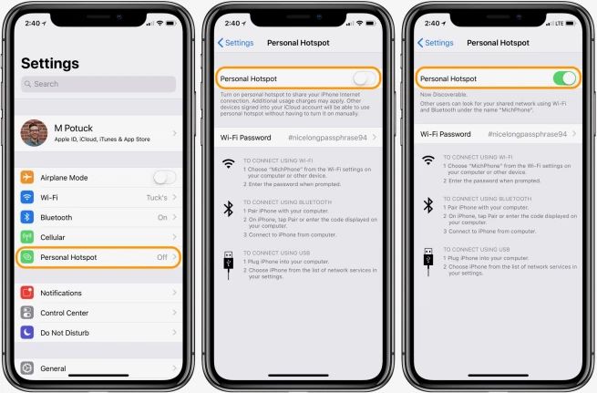 هات اسپات در آیفون