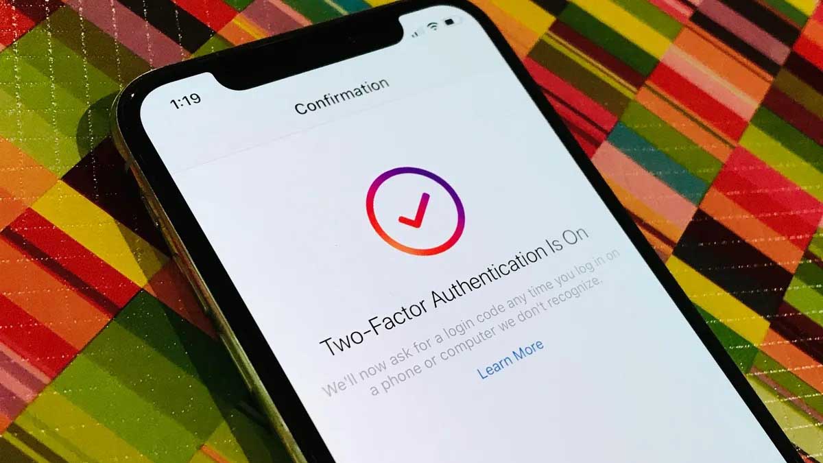 two-factor authentication در اینستاگرام