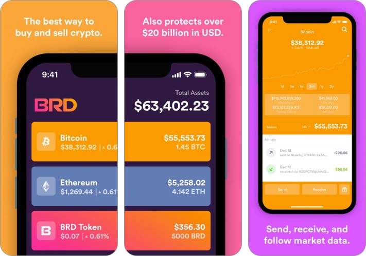BRD بهترین اپلیکیشن ارز دیجیتال در iOS