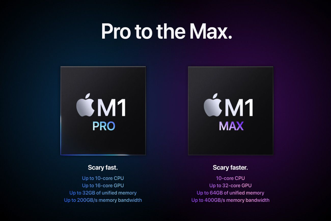 پردازنده m1 pro و m1 max