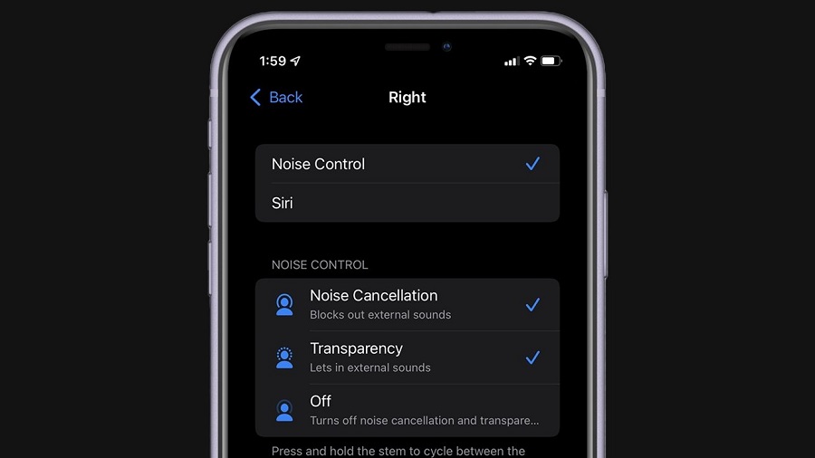 نحوه تنظیم نویز کنترل Noise Control ایرپاد پرو