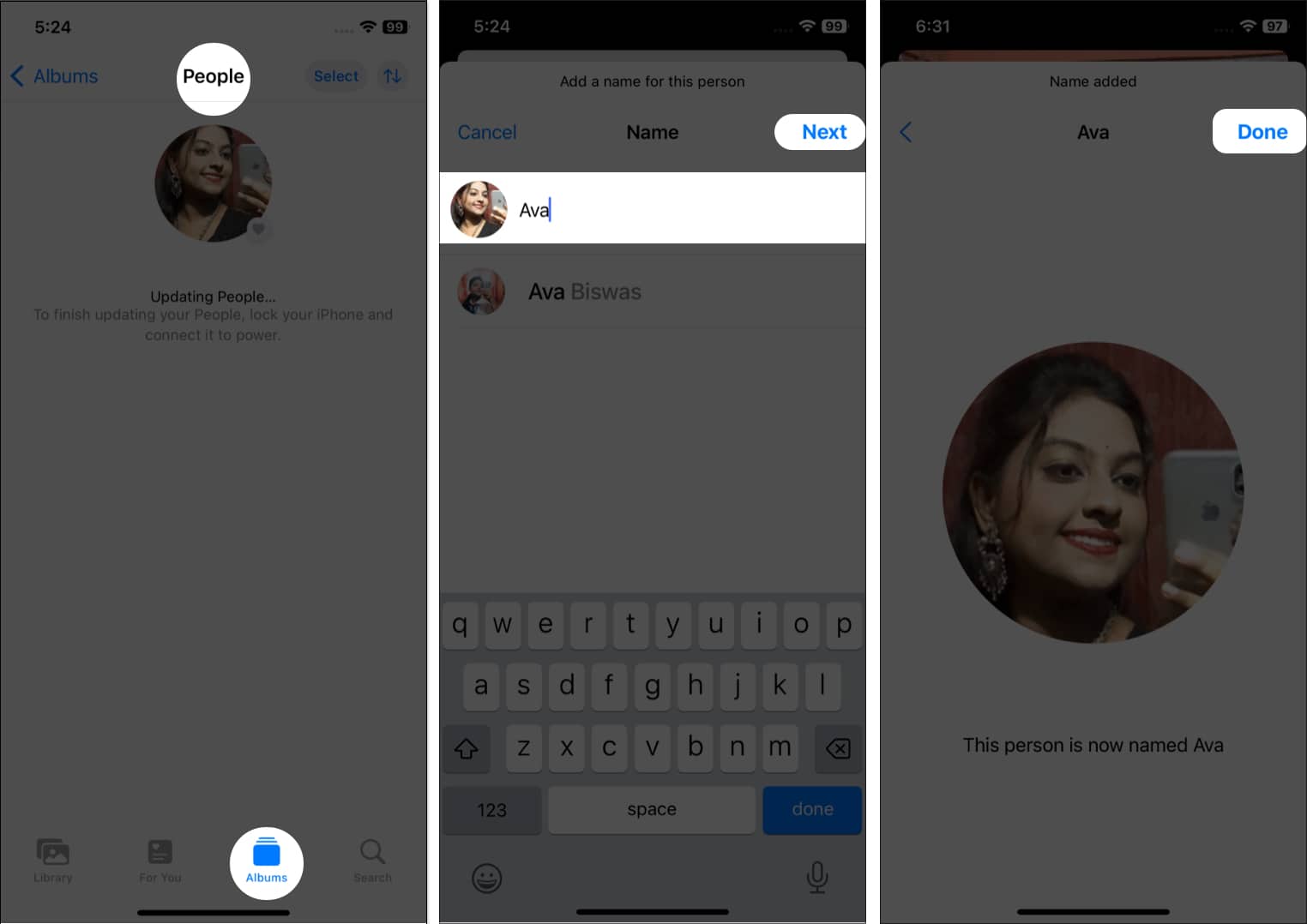 نامگذاری آلبومهای متنوع People در Photos App در آیفون