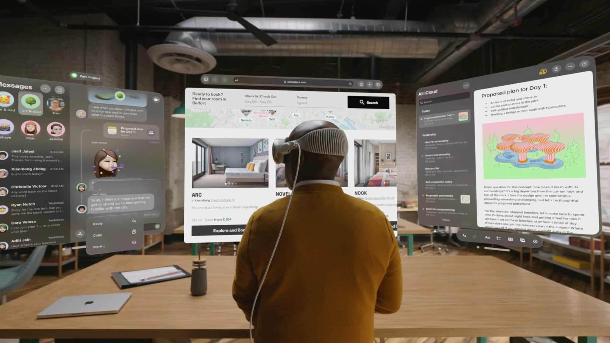 حرکات چشم در Apple Vision Pro