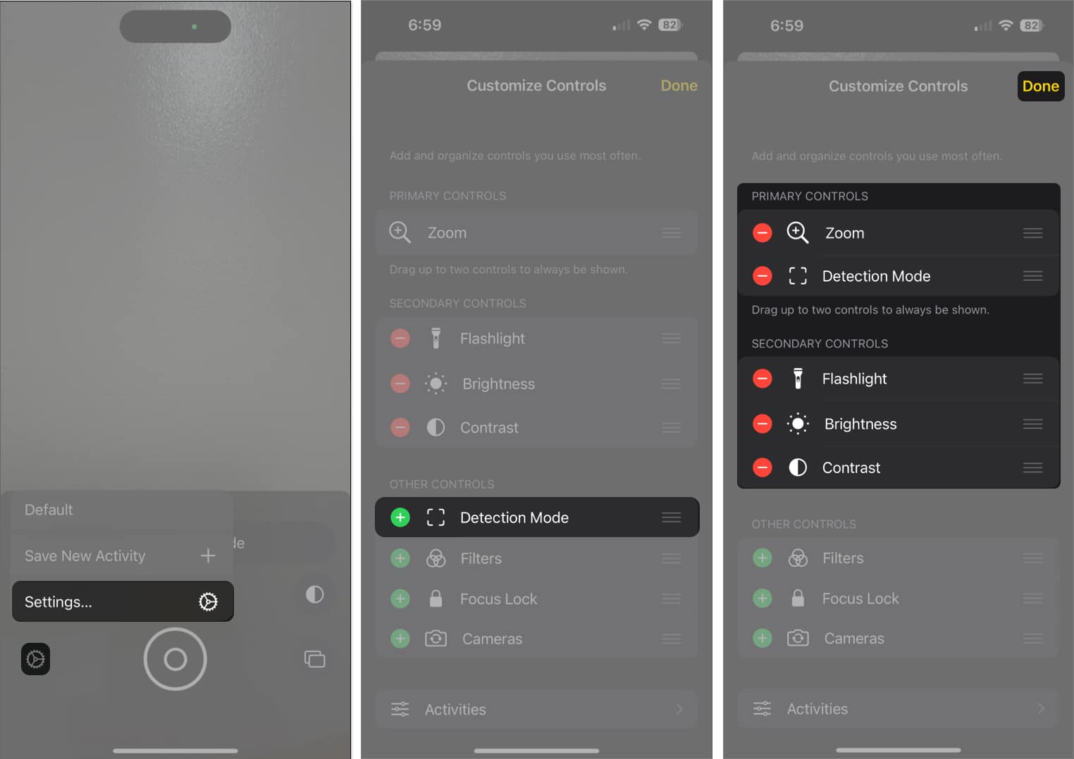 فعالسازی Detection Mode در آیفون
