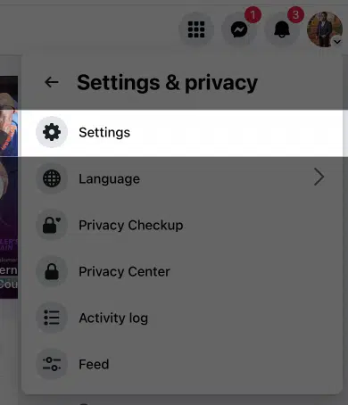 Settings را انتخاب کنید